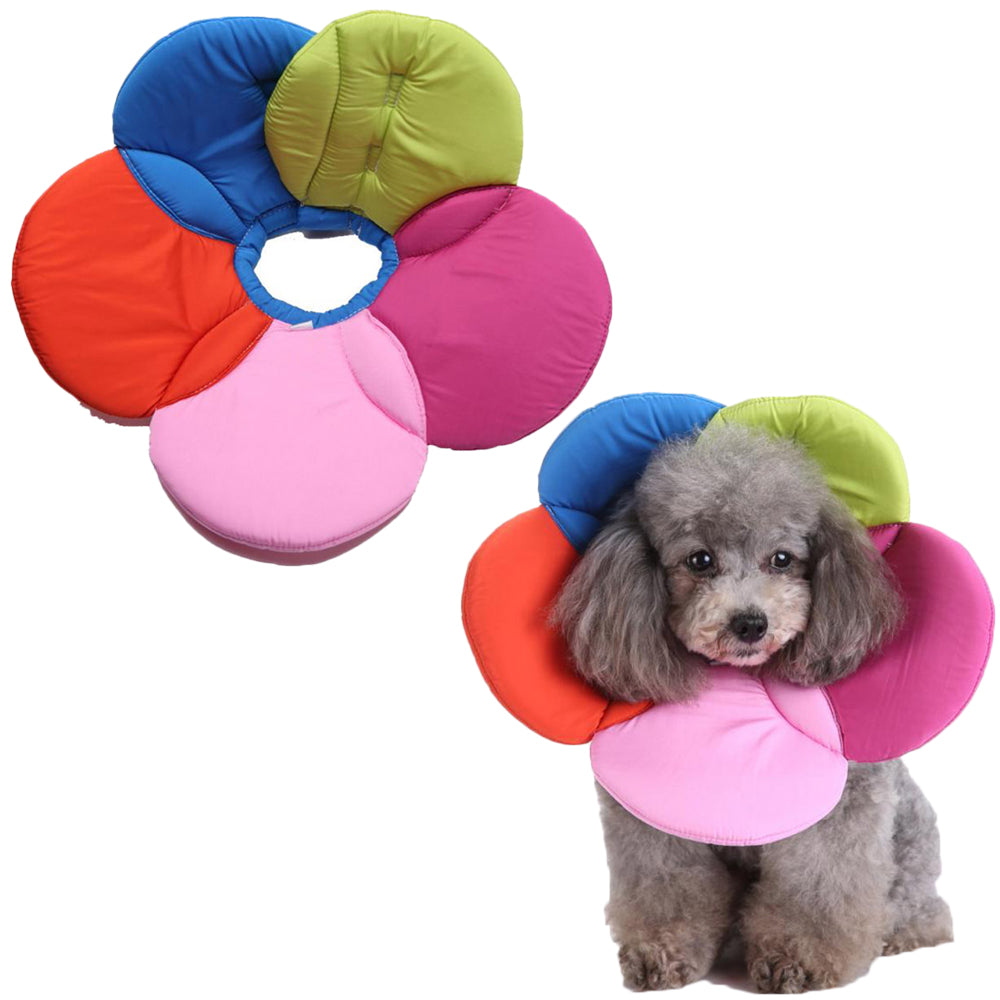 Colourful Soft Pet E Collar Adjustable Wound Healing Collar Anti Scratch for Dog Cat M