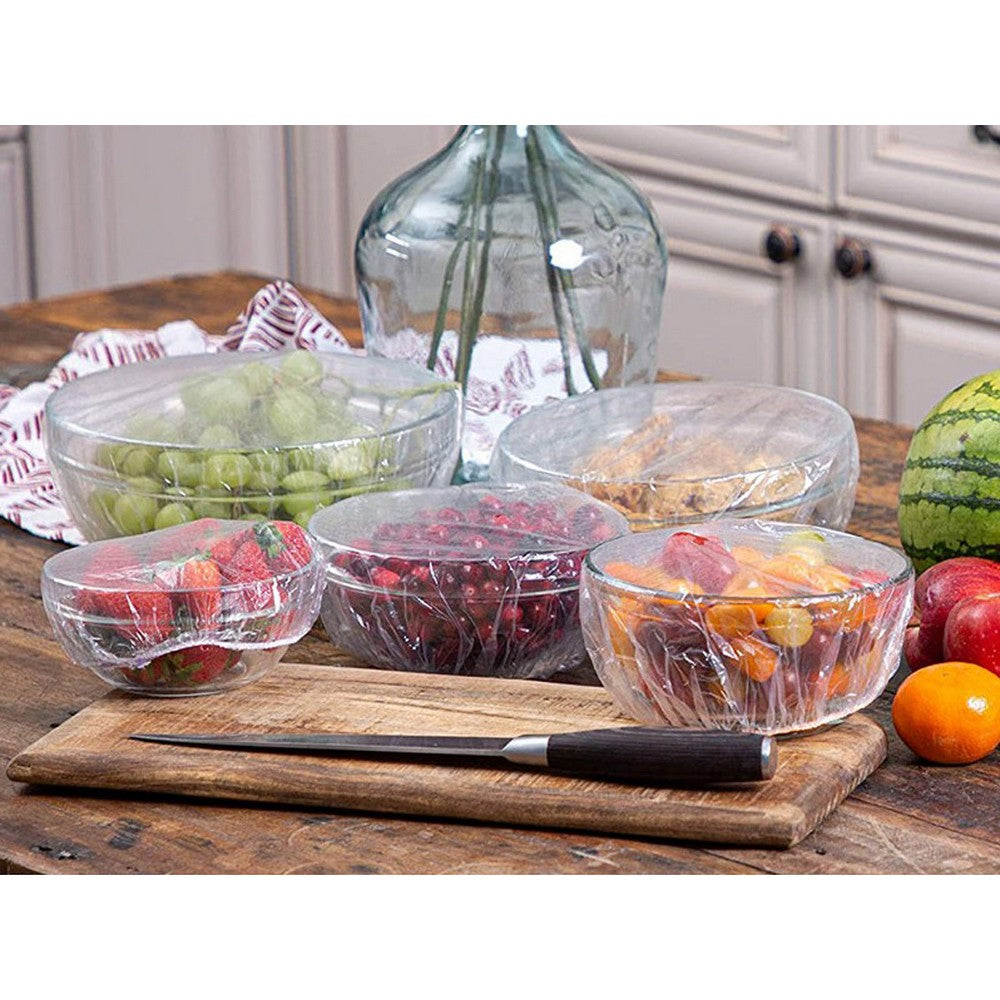 200pcs Clear Plastic Food Bowl Seal