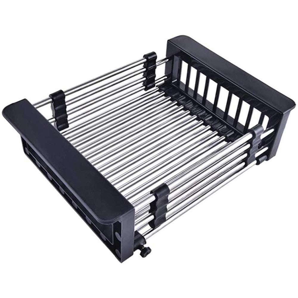 2 X Telescopic Sink Drain Basket Dish Drying Rack Kitchen Sink Organizer Adjustable Dish Basket Drainer