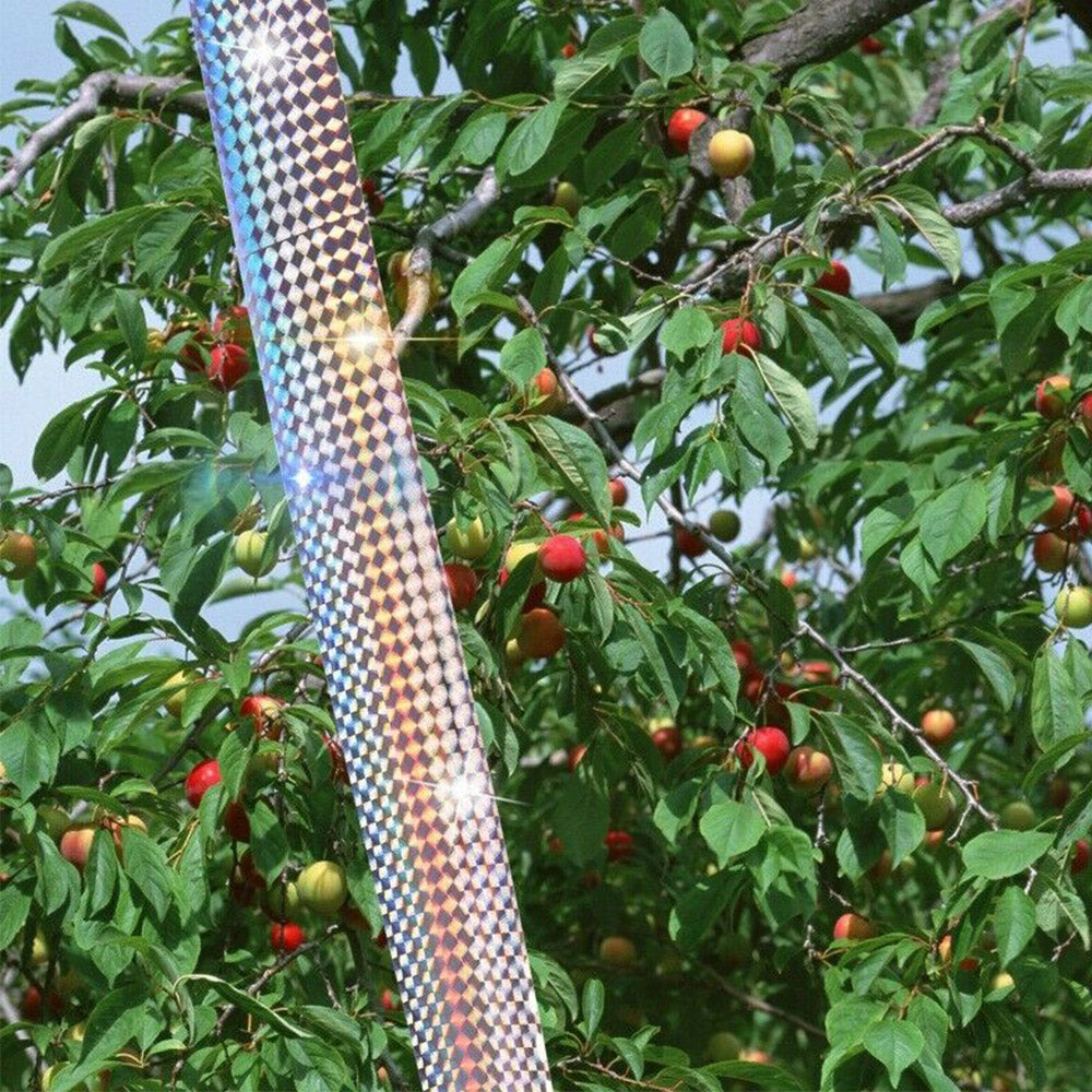 2 Rolls Small Size Bird Deterrent Reflective Scare Tapes Dual-Side Garden Bird Scare Tapes