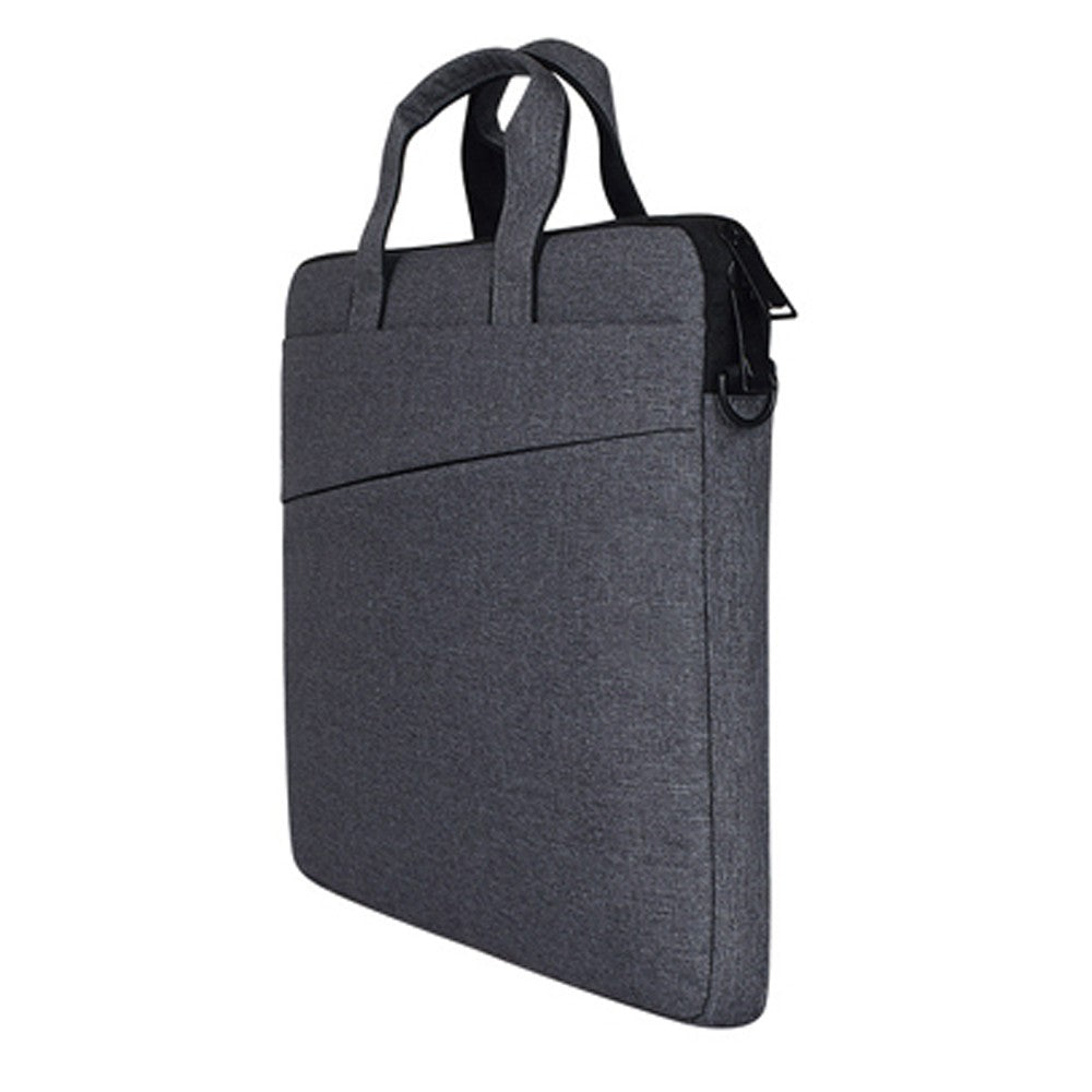 15 Inches Handheld Laptop Bag Portable Lightweight Shoulder Bag Shock Absorption Handbag Dark Grey