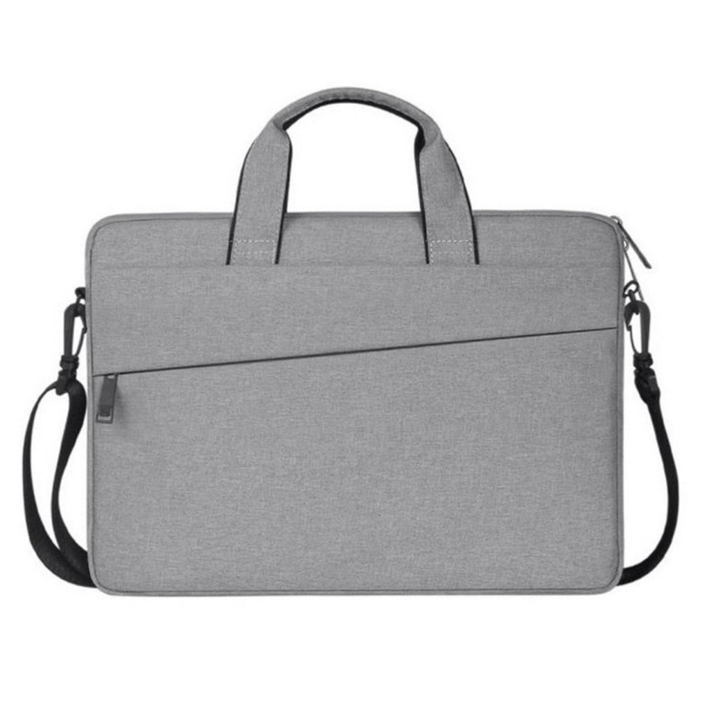 15 Inches Handheld Laptop Bag Portable Lightweight Shoulder Bag Shock Absorption Handbag Light Grey