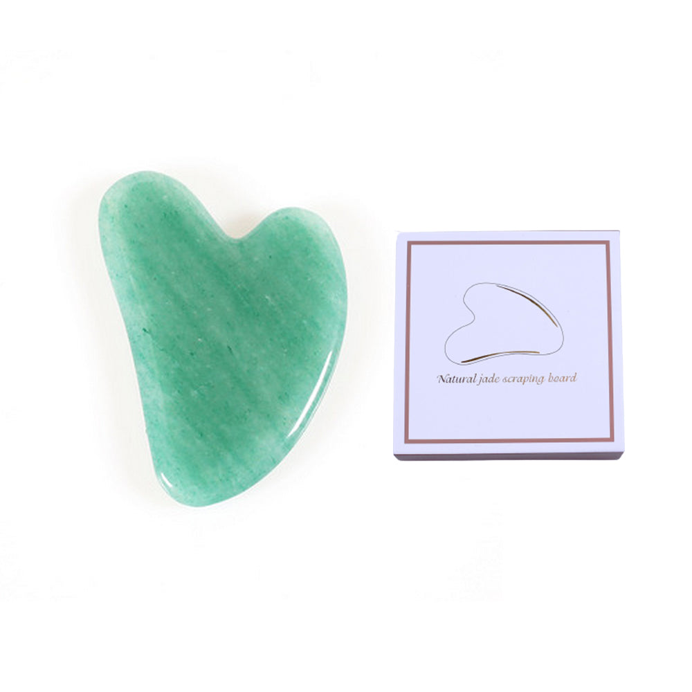 Nature Jade Stone for Scraping Guasha Board Body Facial Massager Gua Sha Facial Tool Green