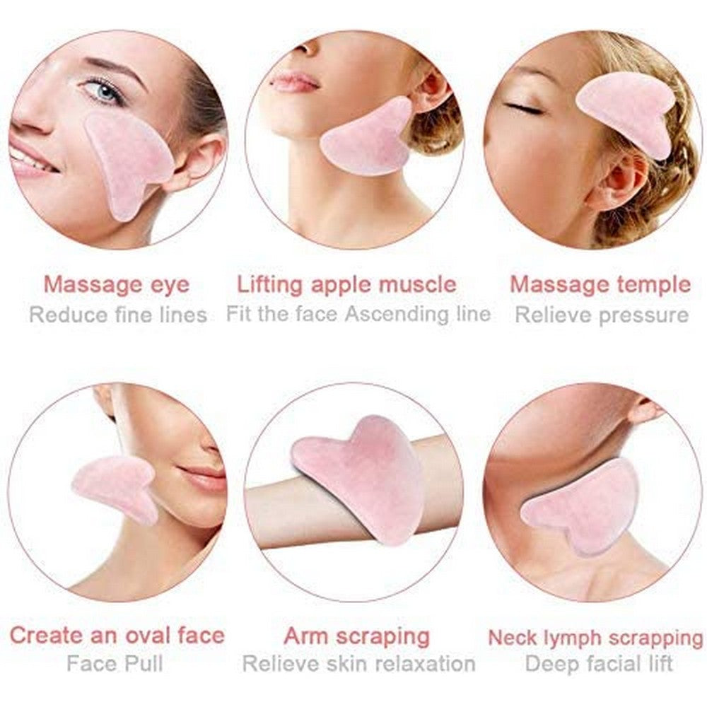 Nature Jade Stone for Scraping Guasha Board Body Facial Massager Gua Sha Facial Tool Green