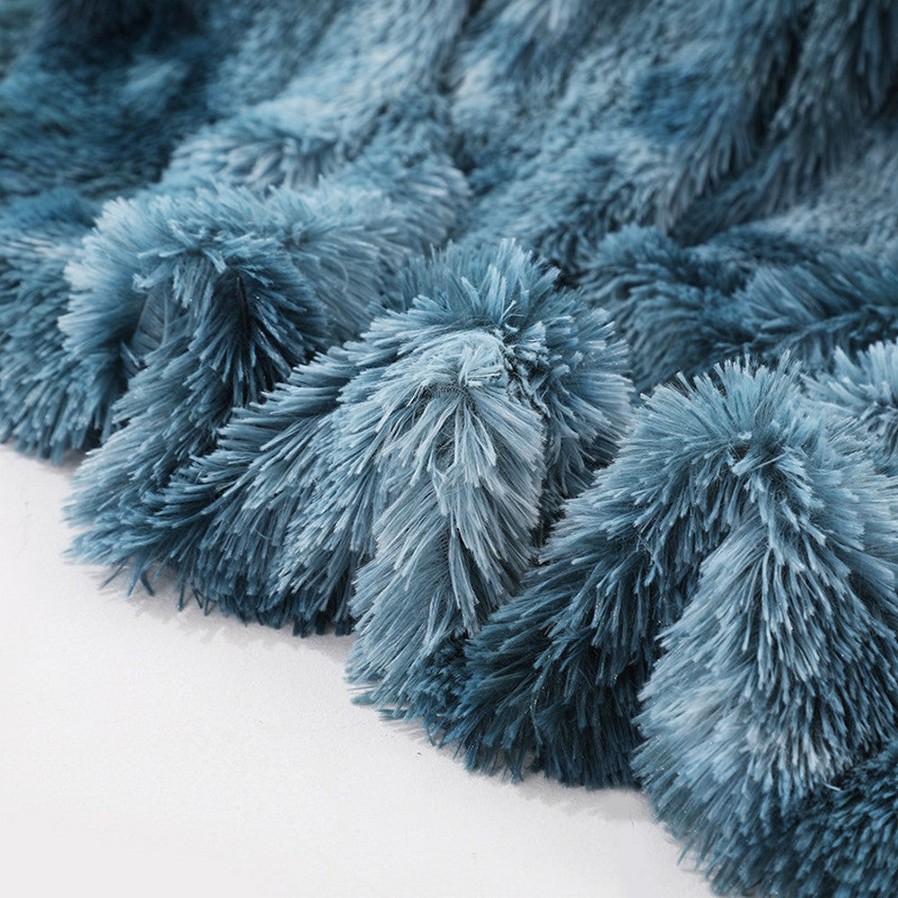 Shaggy Throw Plush Super Soft Blanket Winter Warm Dye Blanket for Bed Sofa