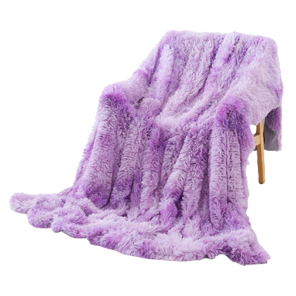 Shaggy Throw Plush Super Soft Blanket Winter Warm Dye Blanket for Bed Sofa