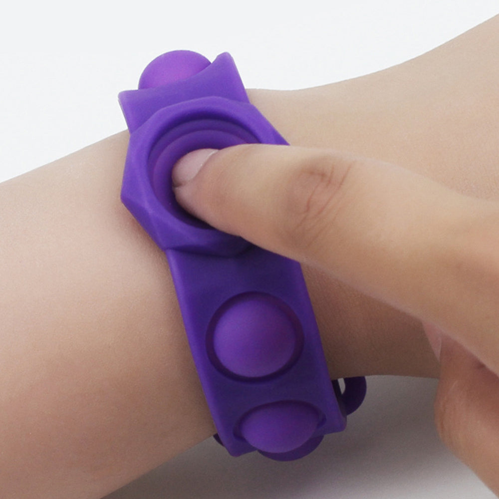 2 X Stress Relief Wristbands Bracelets Wearable Push Bubble Fidget Toys Set B