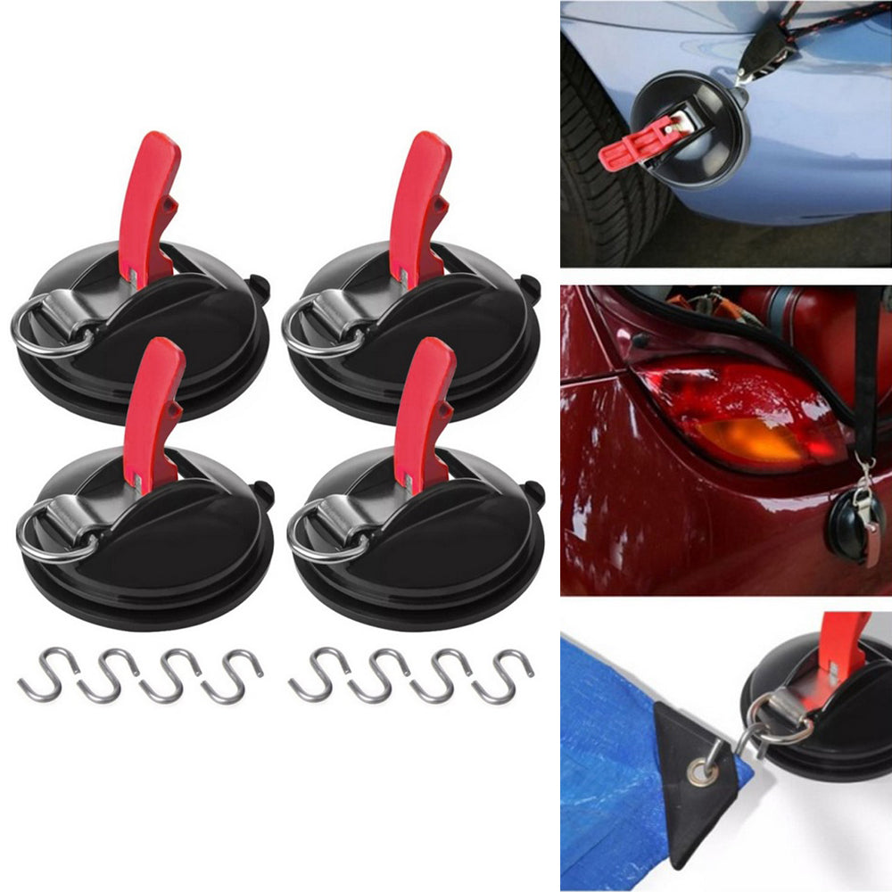 4 Suction Cup Anchors with 8 Hooks Outdoor Camping Tent Suction Anchor Strong Car Awning
