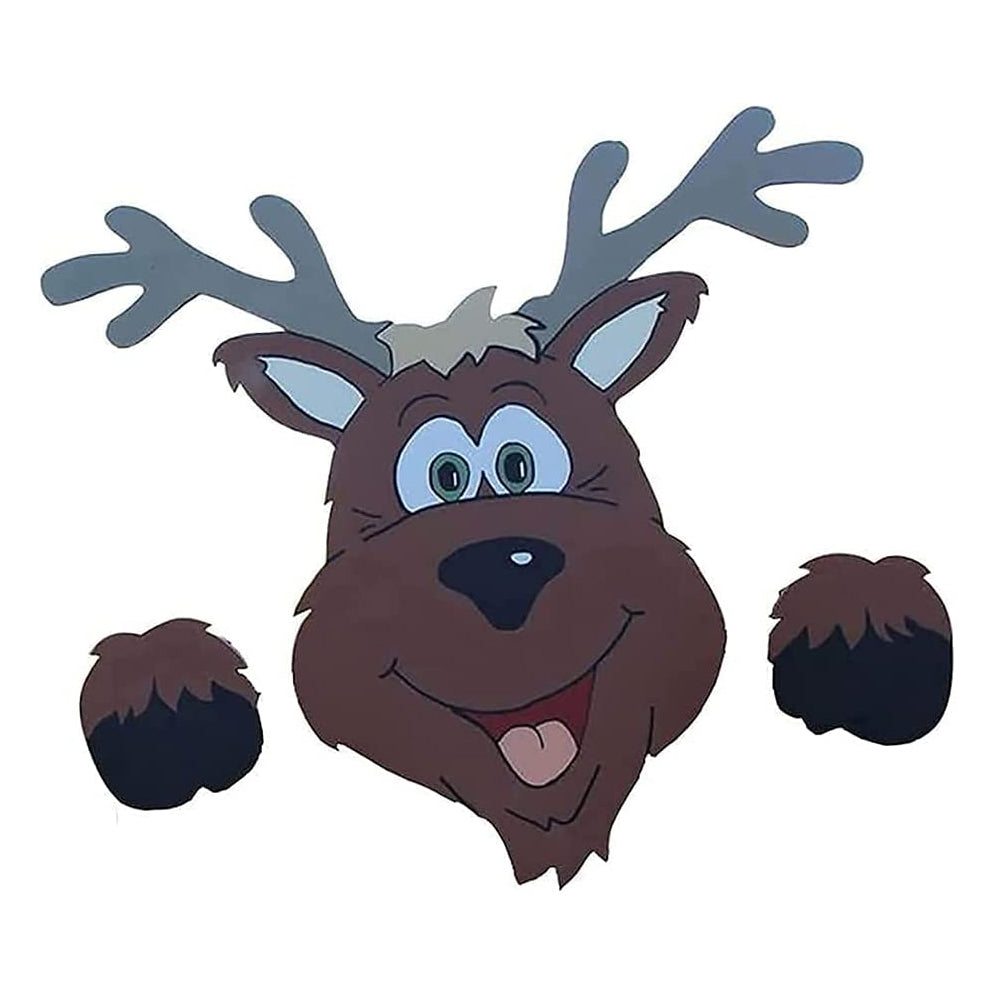 2 X Snowman Christmas Fence Peeker Decoration Outdoor Garden Decor