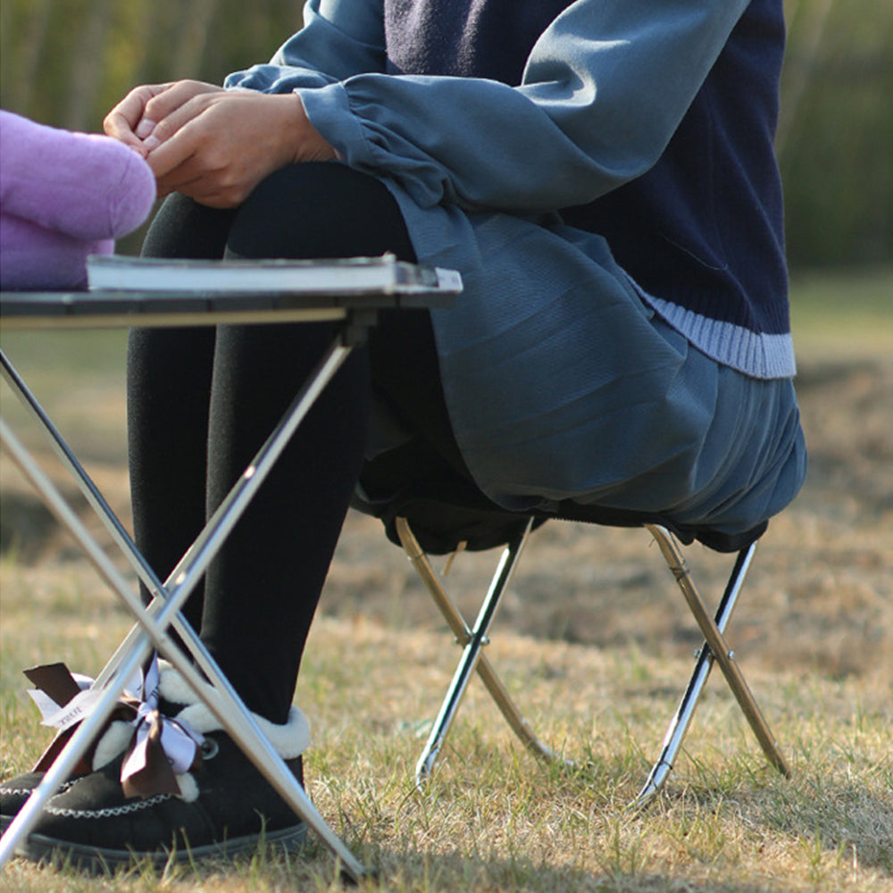 2 X Blue Portable Camping Chair Outdoor Folding Chair with Storage Bag