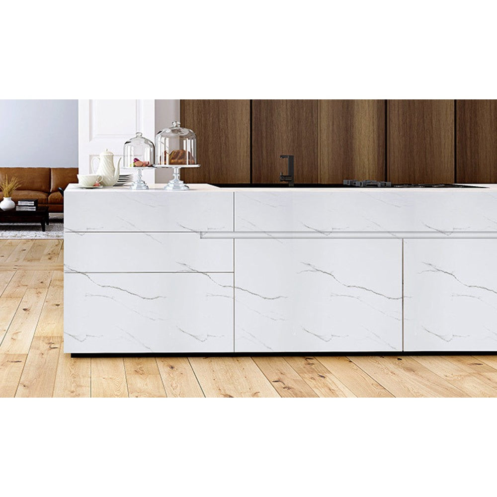 1 Roll 5M Kitchen Marble Effect Vinyl Film Wall Sticker Home Decor Style 2