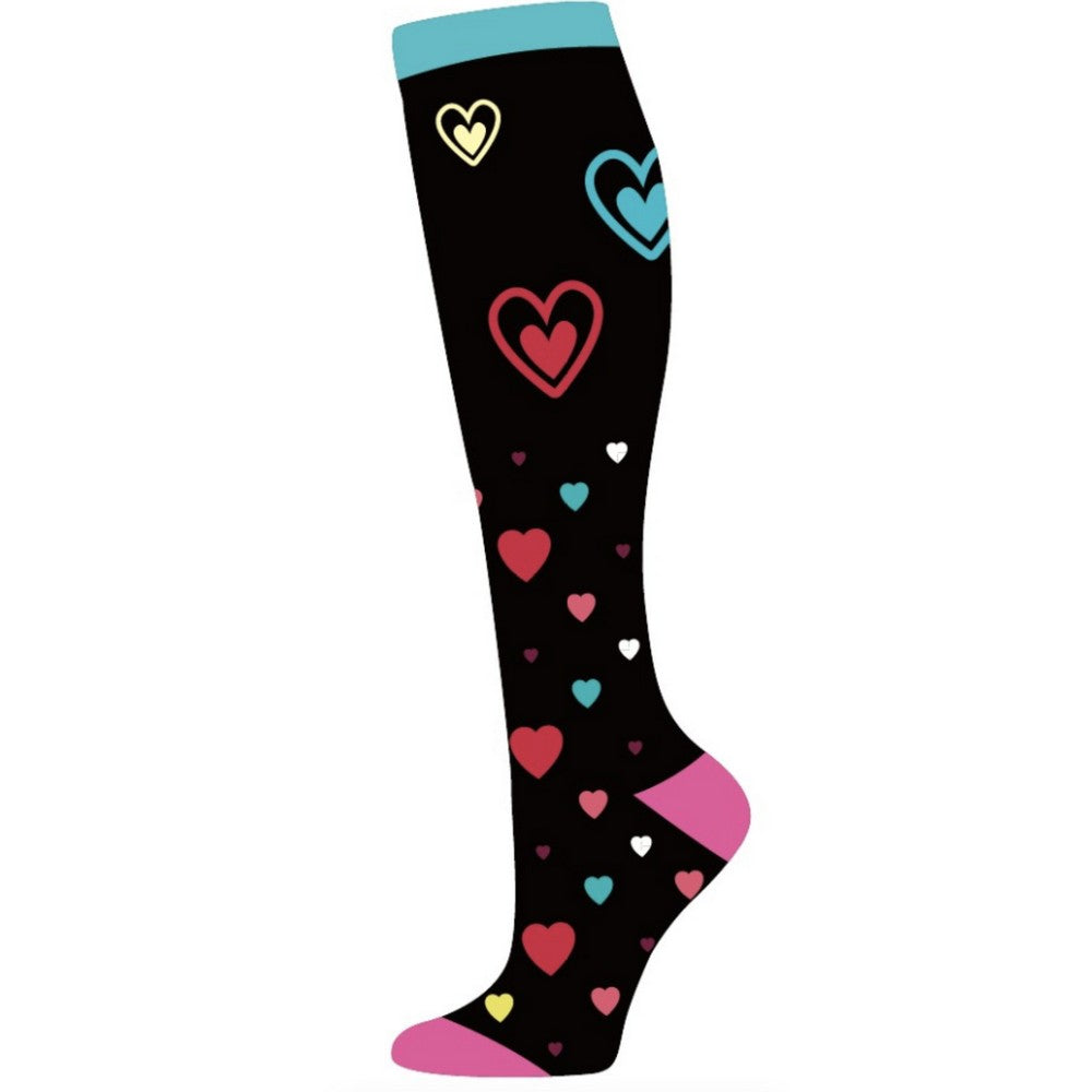 3 Pairs of Black Large Size Style 4 5 6 Womens Knee Length Compression Socks