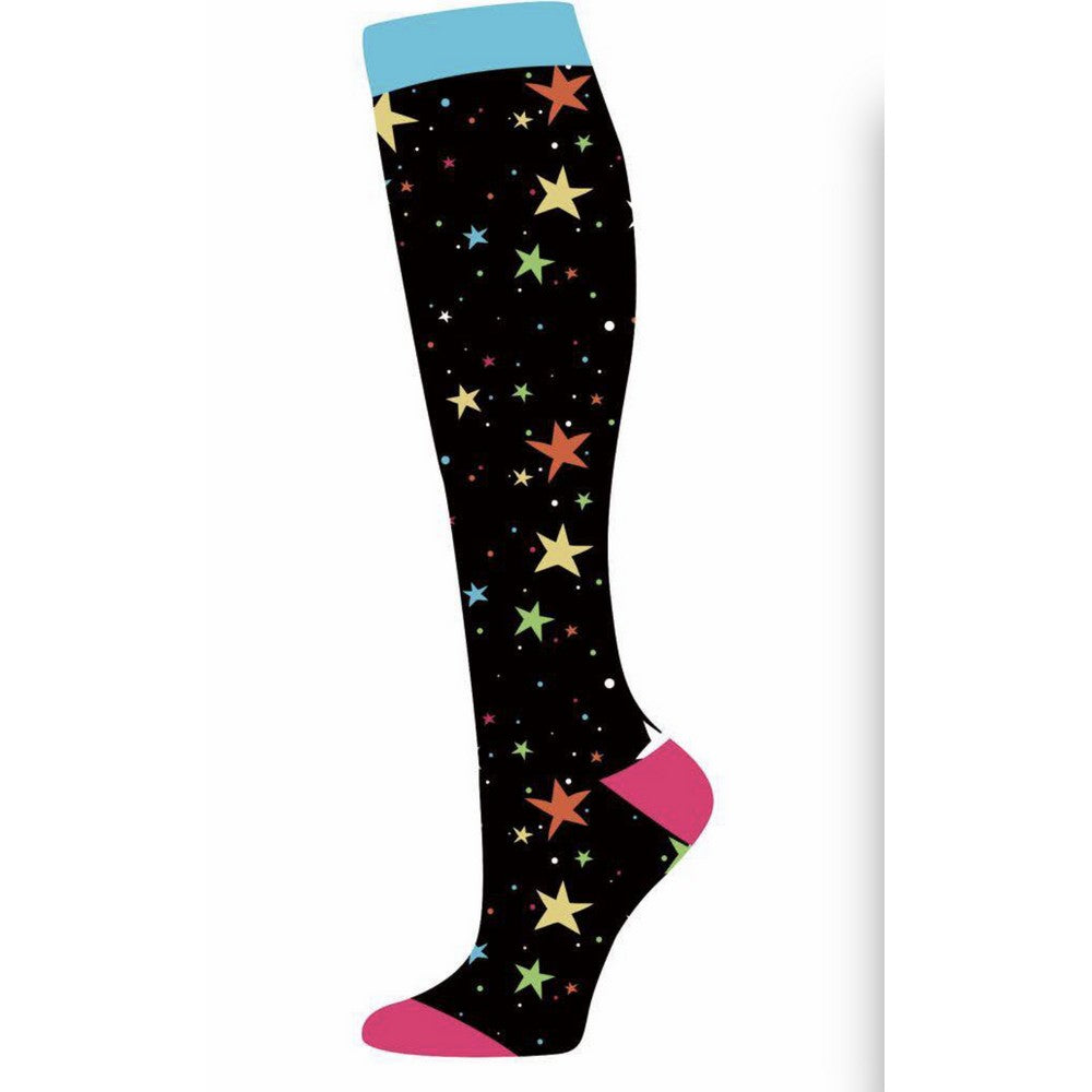 3 Pairs of Black Large Size Style 4 5 6 Womens Knee Length Compression Socks