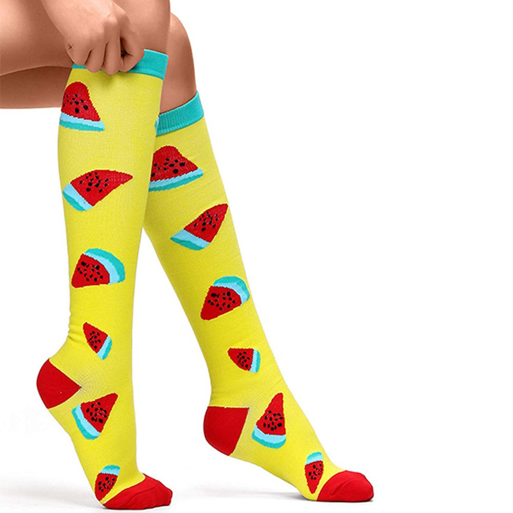 3 Pairs of Large Size Style 1 2 3 Womens Knee Length Compression Socks