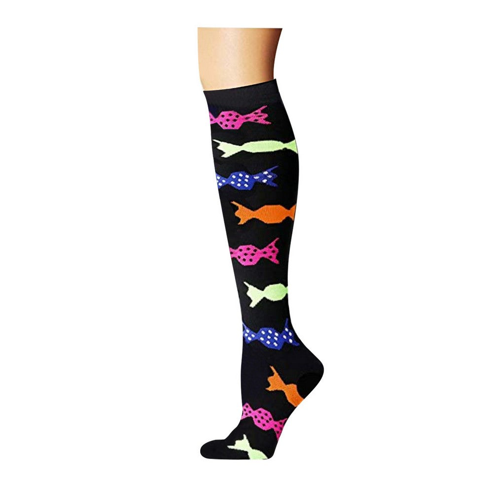 3 Pairs of Large Size Style 1 2 3 Womens Knee Length Compression Socks