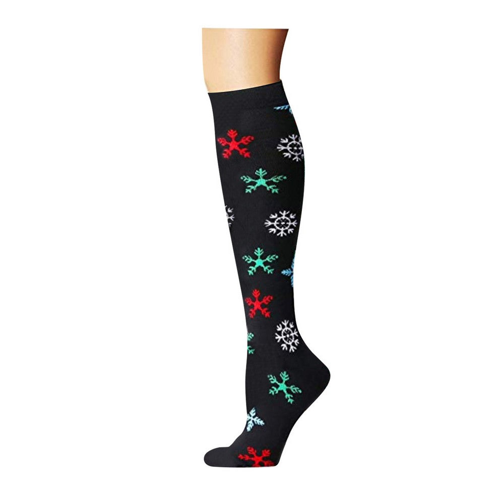 3 Pairs of Large Size Style 1 2 3 Womens Knee Length Compression Socks