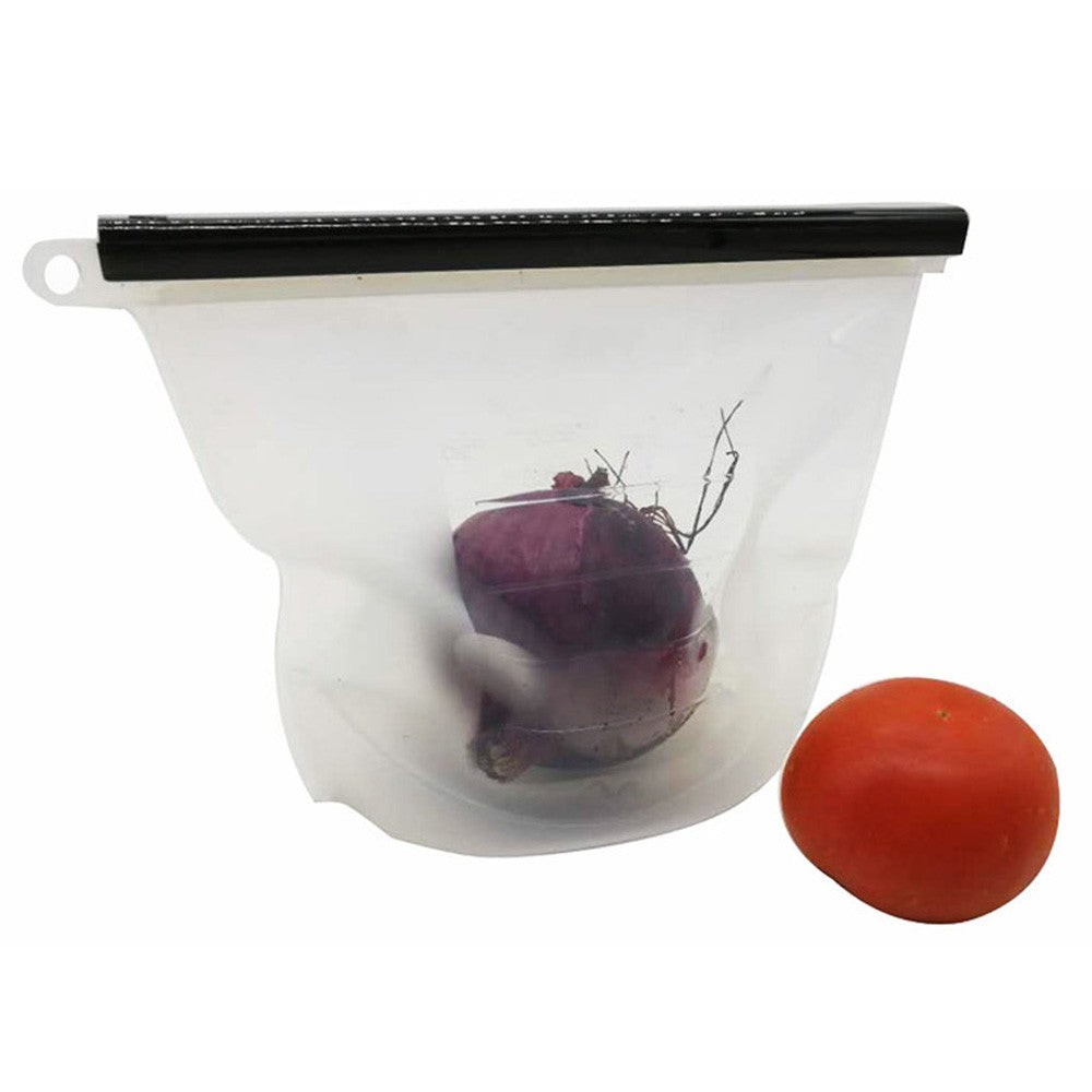 4 Pack 1500ml Reusable Silicone Food Bags FDA Approved Silicone