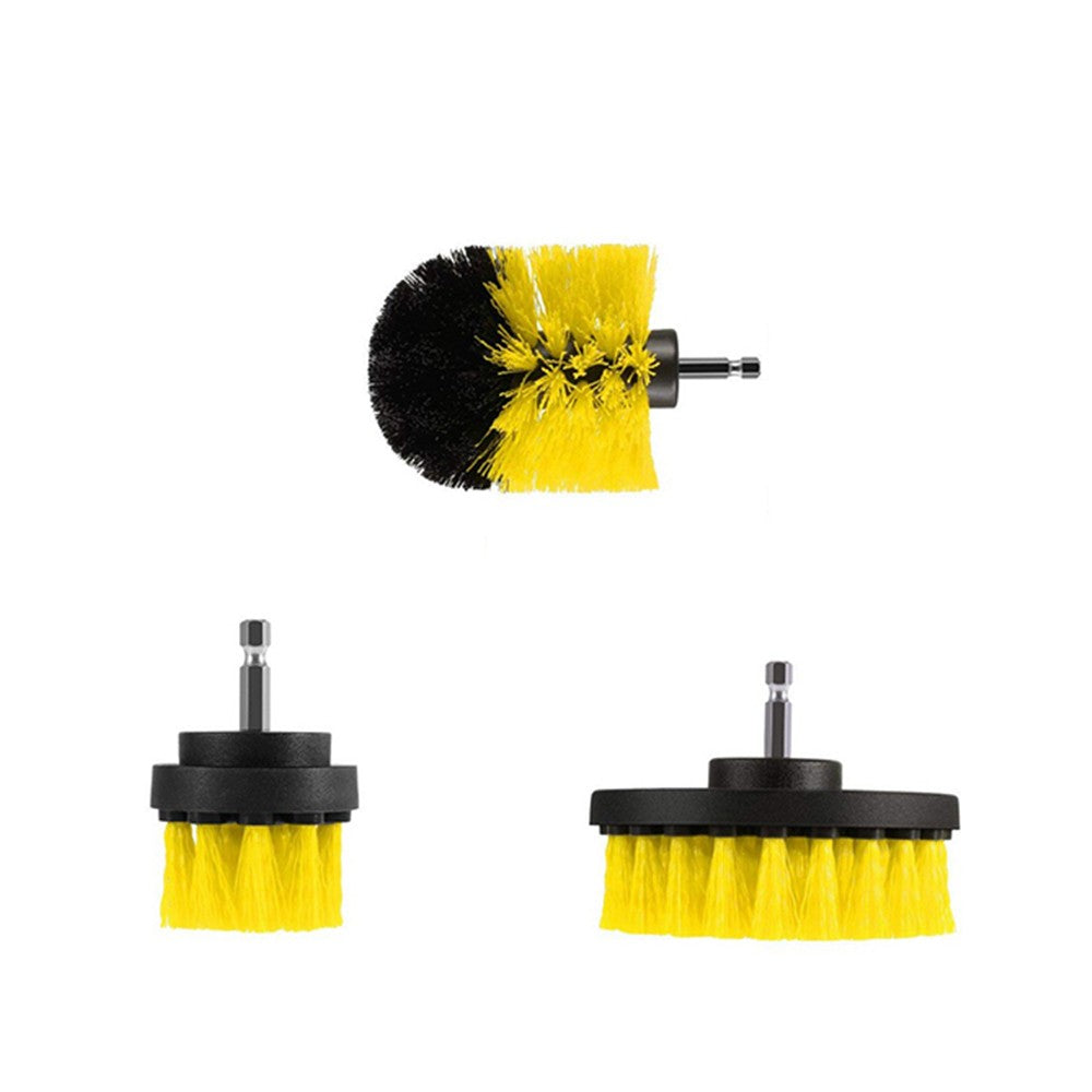 Set of 3PCS Universal Drill Power Brushes and Sponge Yellow