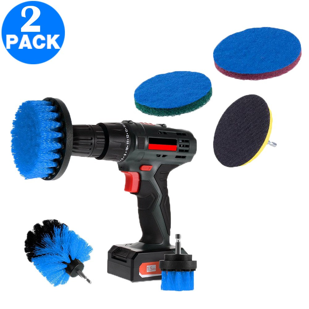 Set of 3PCS Universal Drill Power Brushes and Sponge Blue