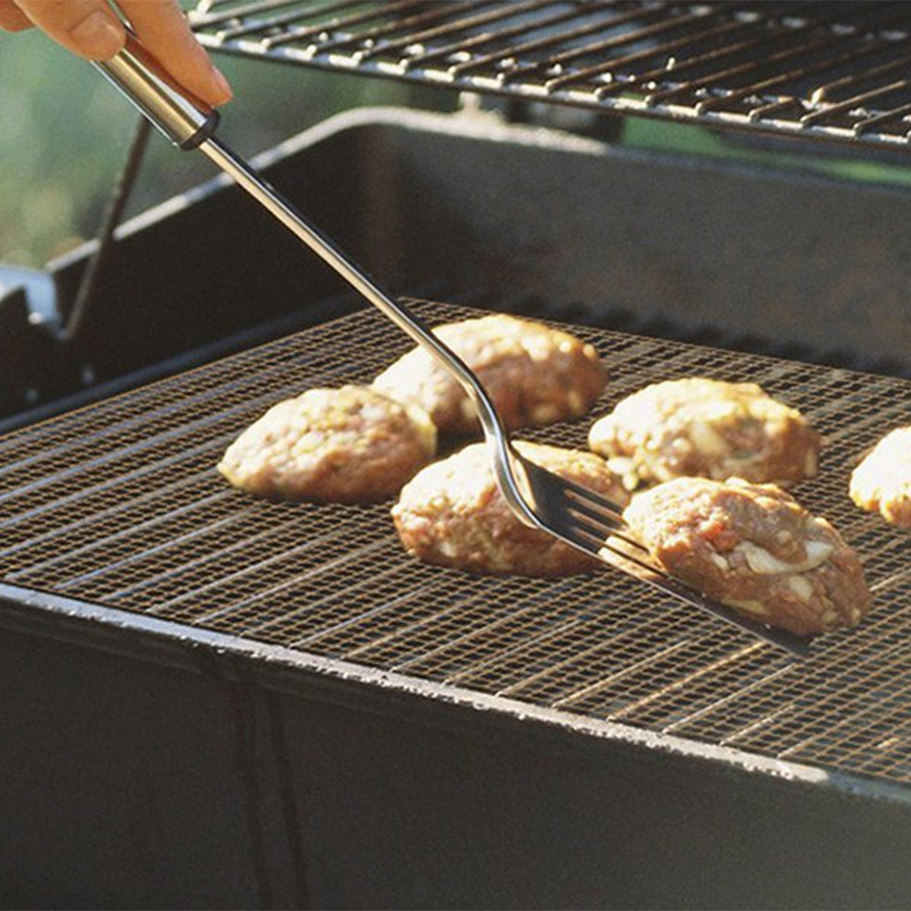6 Pieces Reusable BBQ Grill Mesh Mats Set Beige