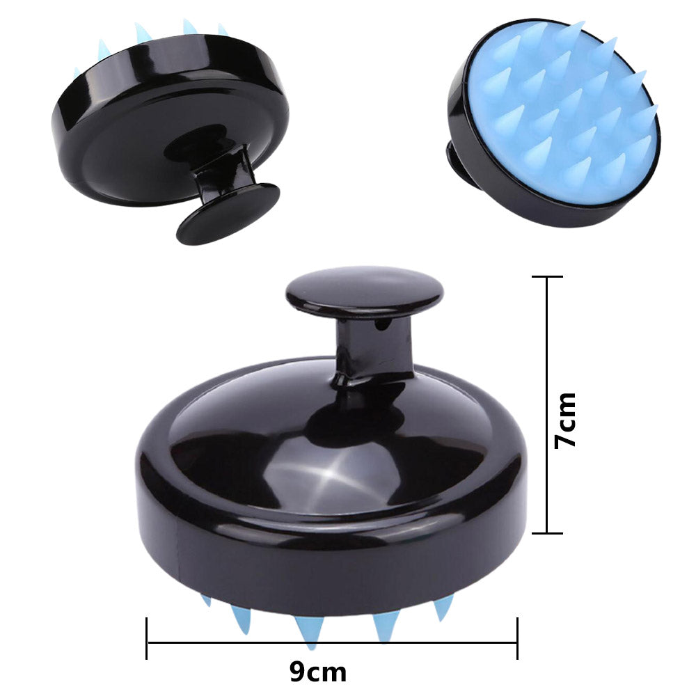 Unisex 3-in-1 Relaxing Shampoo Brush-Black
