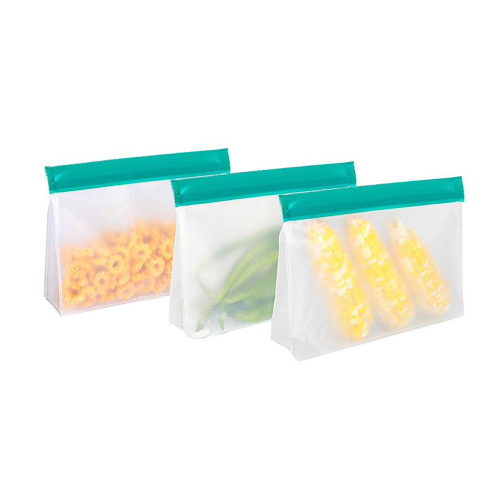6 X Reusable Ziplock Leakproof Snack Bags