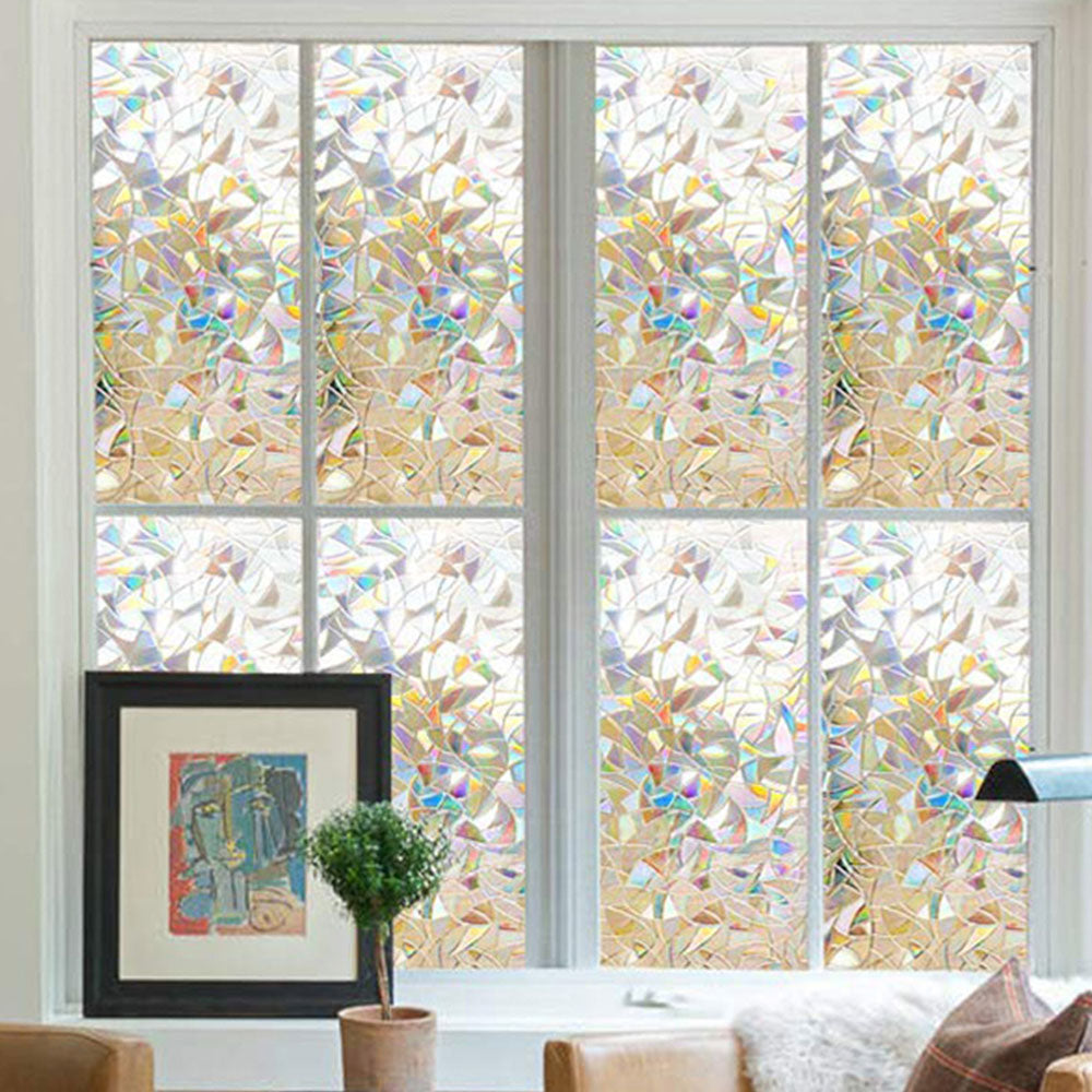 2 X Glass Window Films Glass Effect Design Casement Stickers