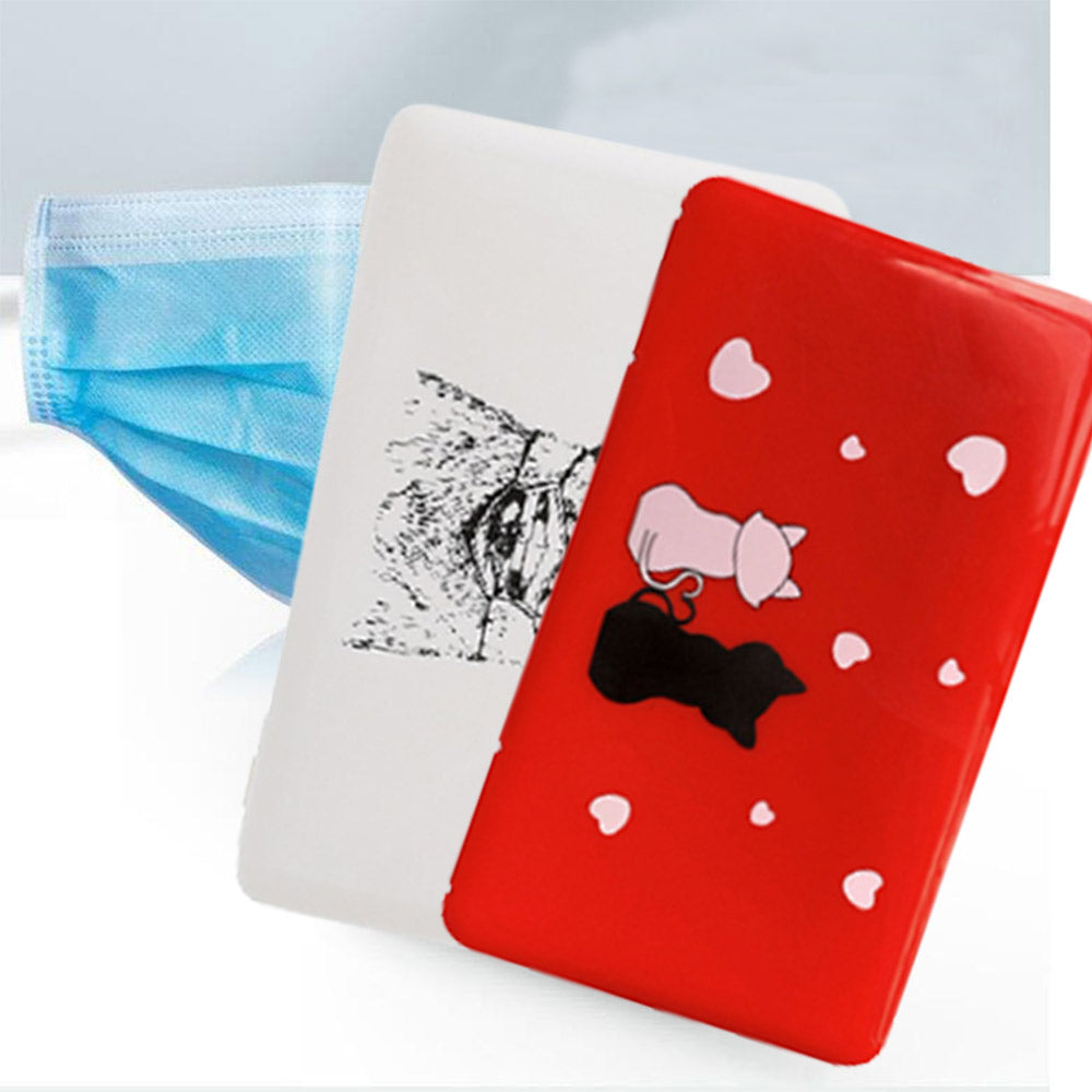2pcs Health Face Mask Storage Boxs -Red and White