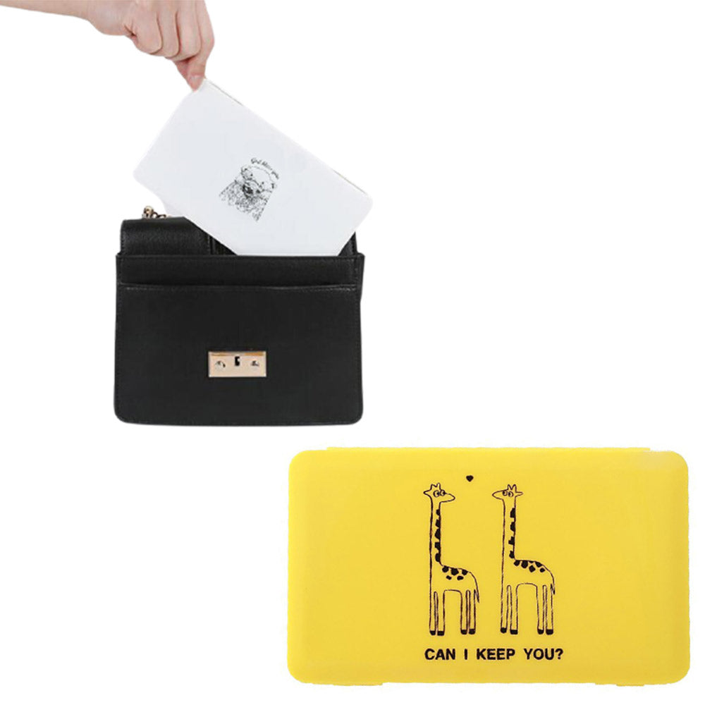 2pcs Health Face Mask Storage Boxs -Yellow aand White