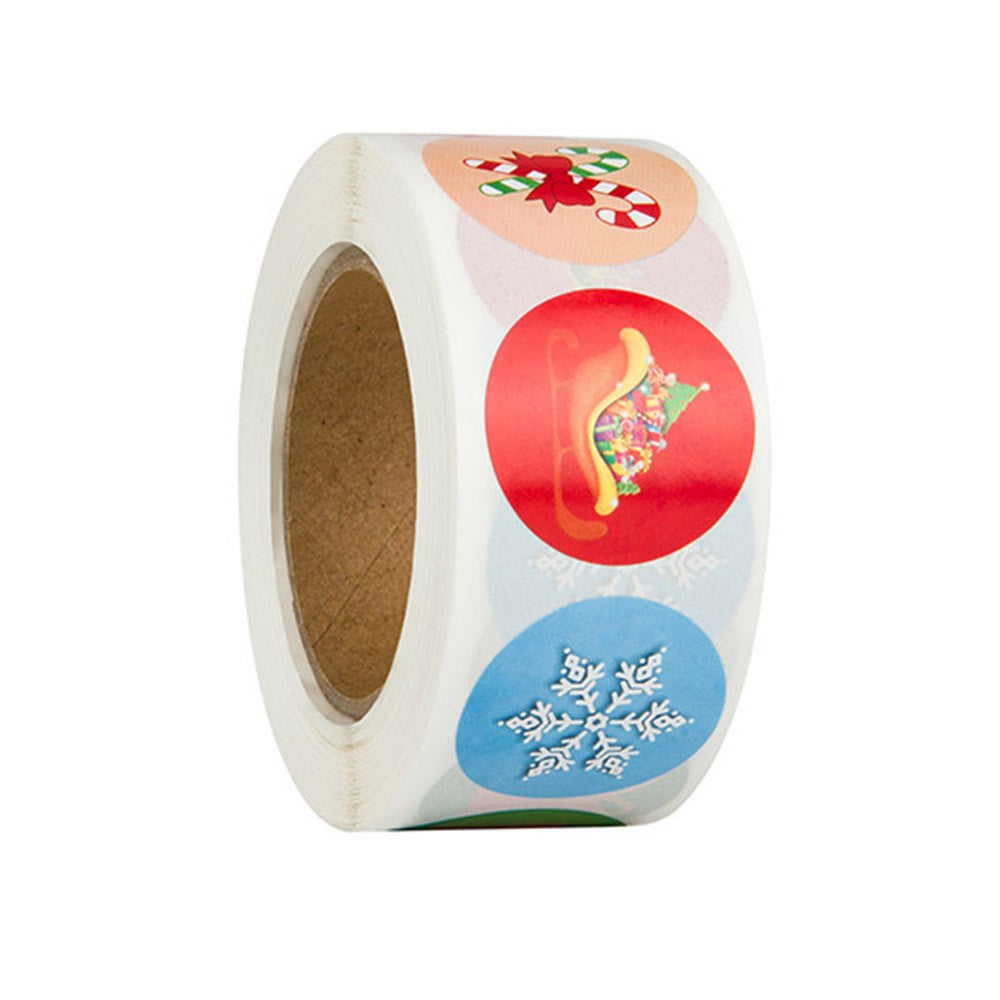 2Rolls 1000pcs Christmas Tag Sticker Adhesive Tag Label Stickers