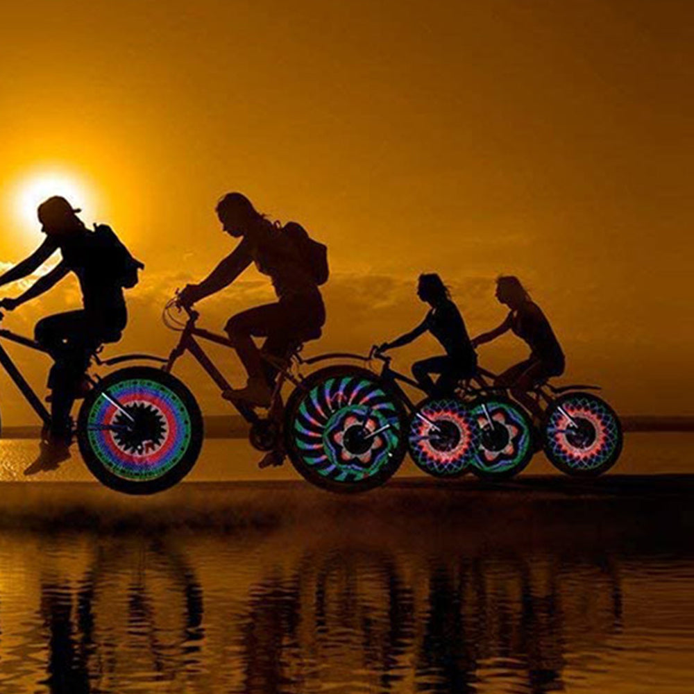 2 Pack 32 LEDs Bike Wheel Lights Bicycle Wheel Night Lights