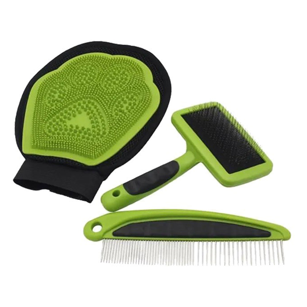 3 Pieces Pet Shower Brushes Set for Cat Dog