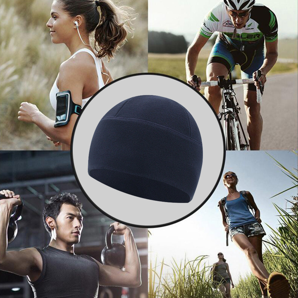 2pcs Outdoor Polar Fleece Snow Helmet Liners-Navy and Khaki