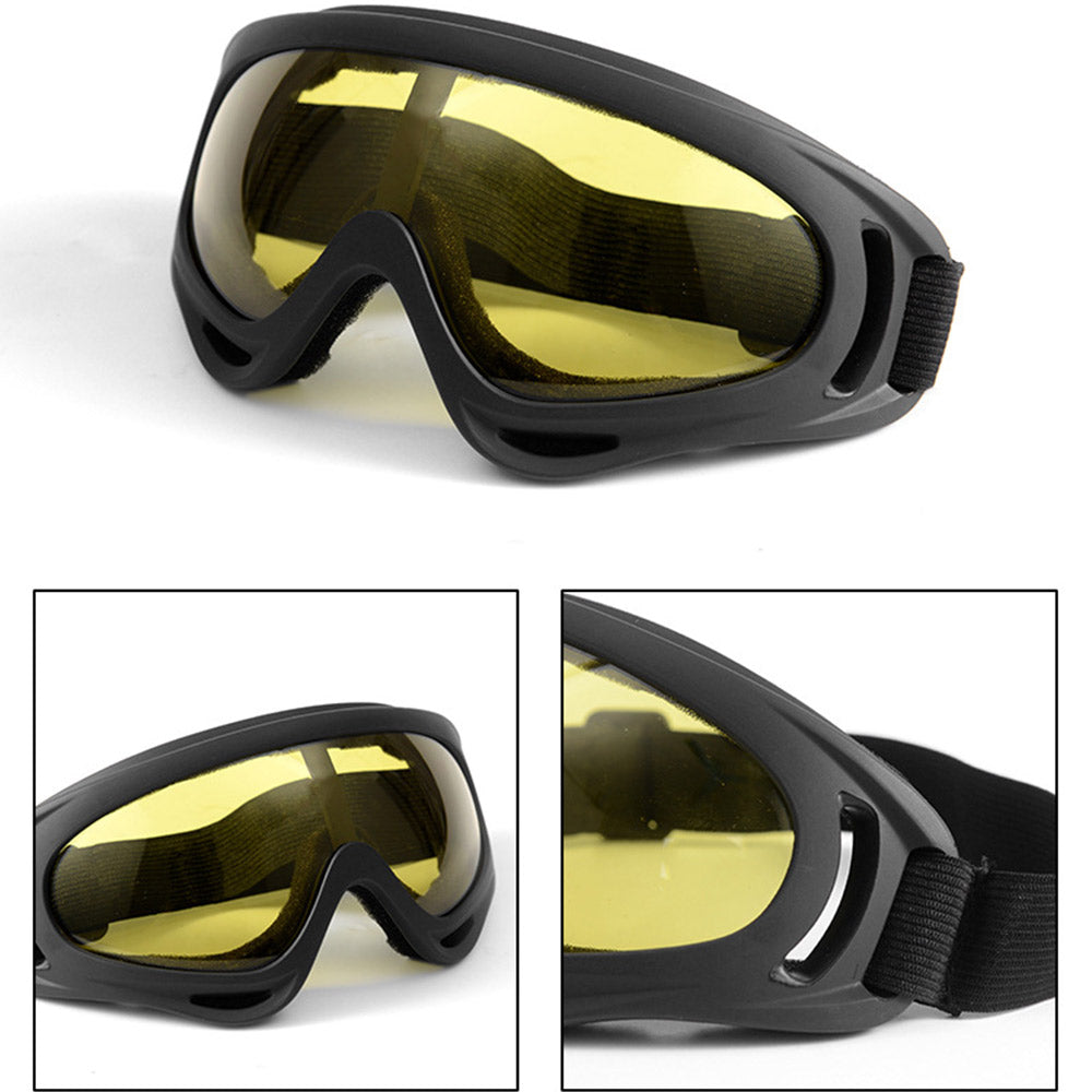 One Pair of Outdoor Anti Fog Snow Goggles-Yellow