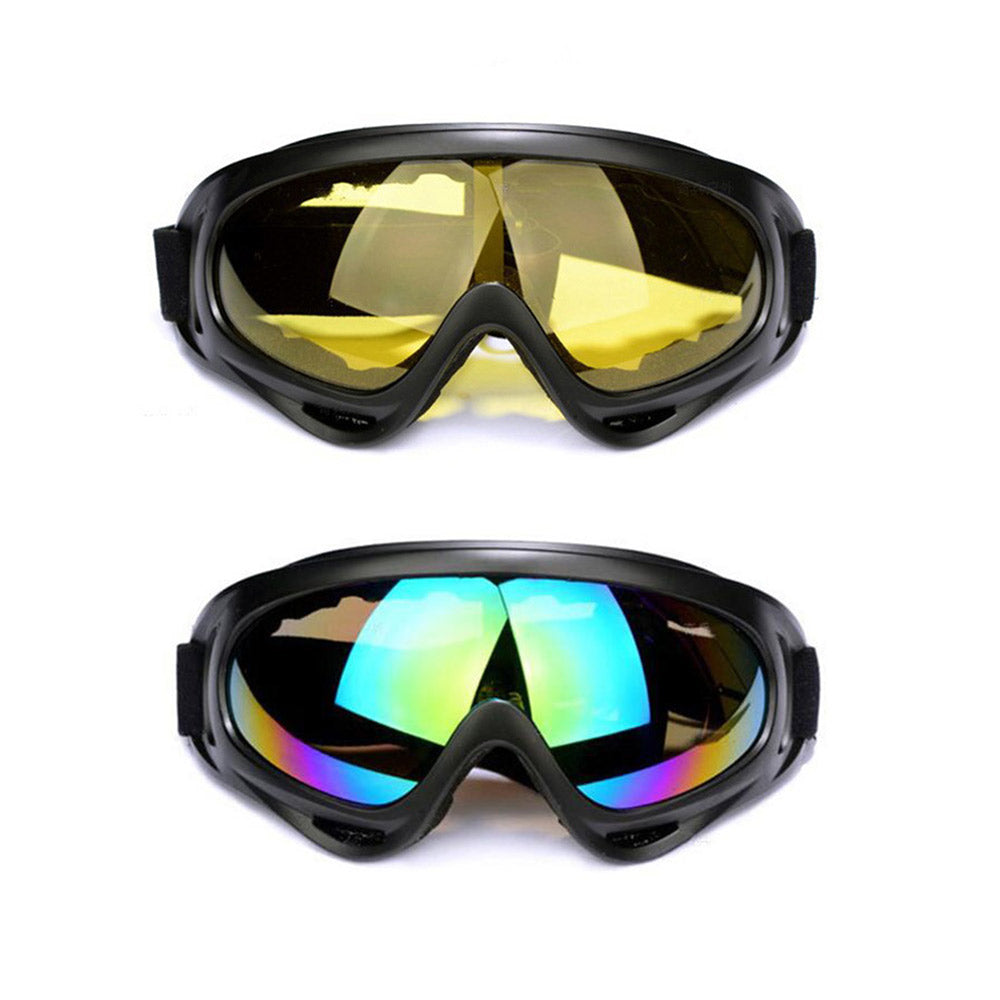 Two Pairs of Outdoor Ski Goggles-Colour mixture and Yellow