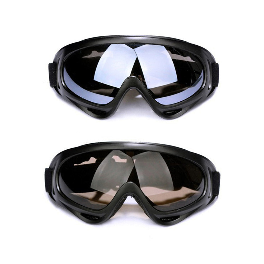 Two Pairs of Outdoor Ski Goggles-Marron and Black