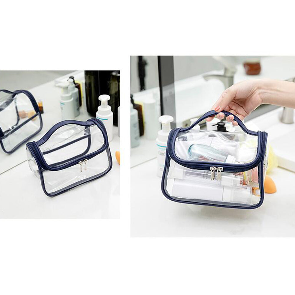 Makeup Clear Cosmetic Bag-Dark blue
