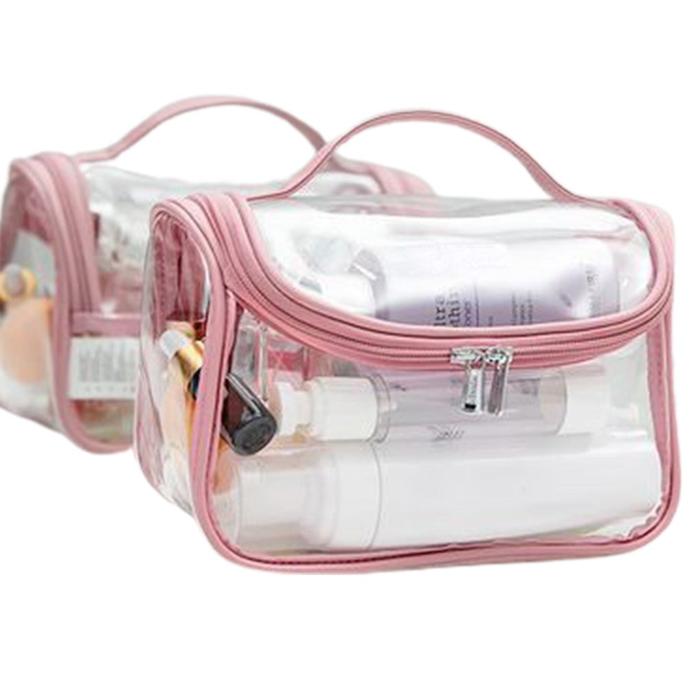 Makeup Clear Cosmetic Bag-Pink