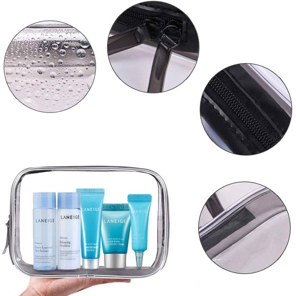 8 X Clear Cosmetic Toiletry Bags Storage Bags Travel Makeup Brushes Organizers