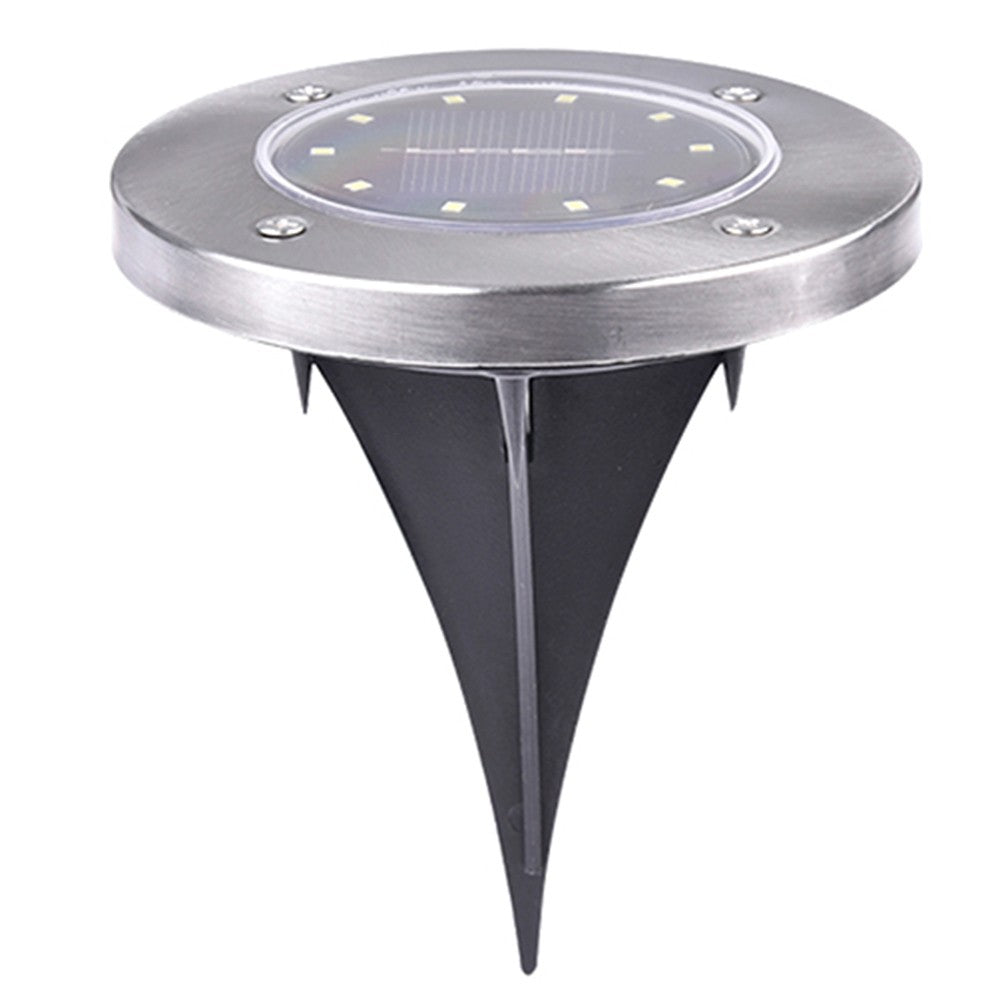 4Pcs 10LEDs Solar Ground Lights Garden Yard Decor White Lights