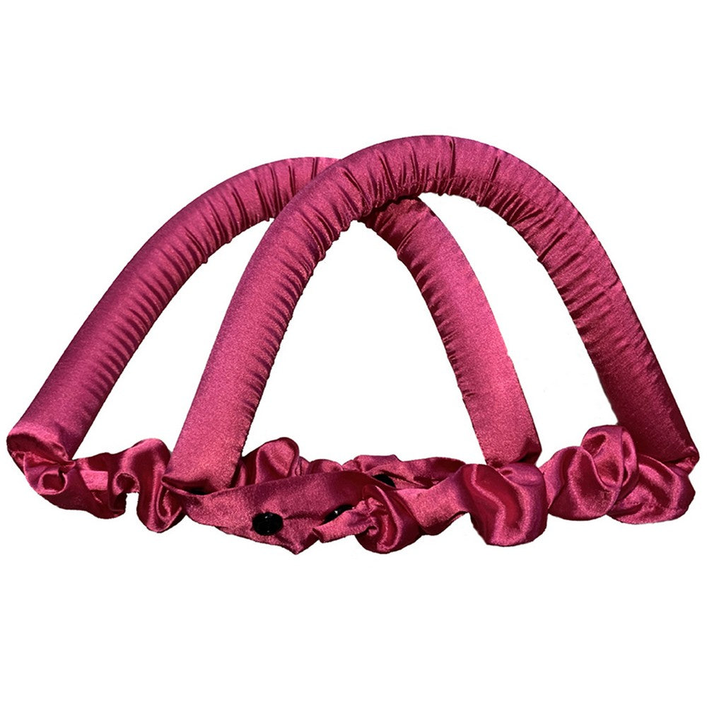 2 X Black Rose Red Heatless Hair Curl Ribbon Non Iron Lazy Hair Curling Tools