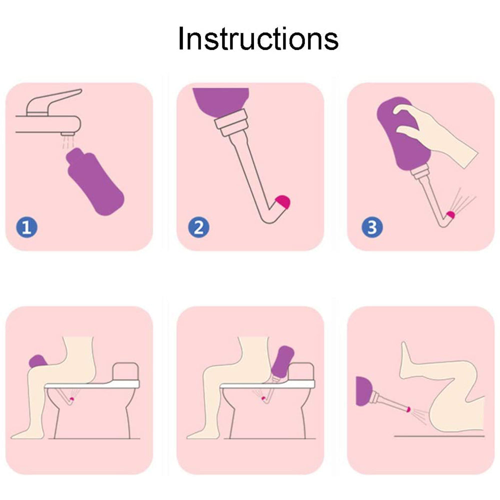 2X Peri Bottle Personal Handheld Bidet Water Sprayer Postpartum Perineal Care