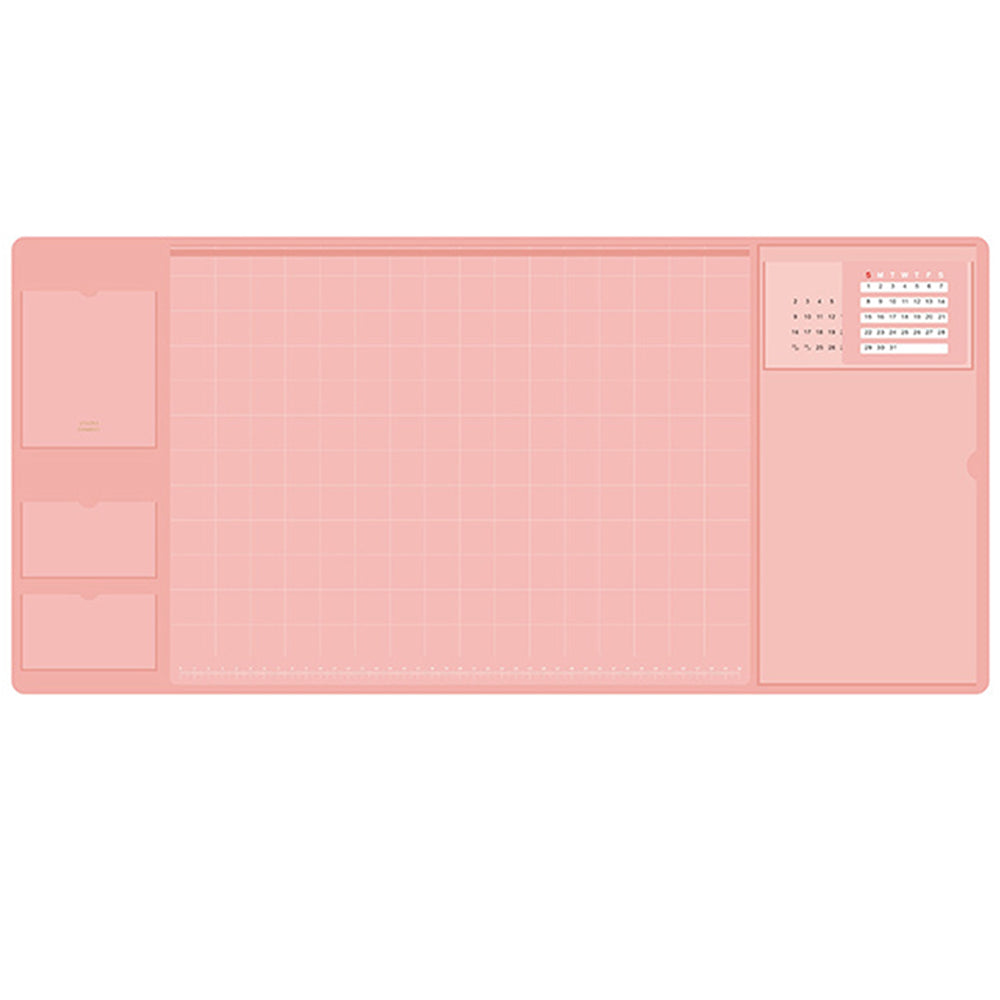 2 X Blue Pink Office Mouse Mat with Waterproof PVC Cover Visible Pocket for Card