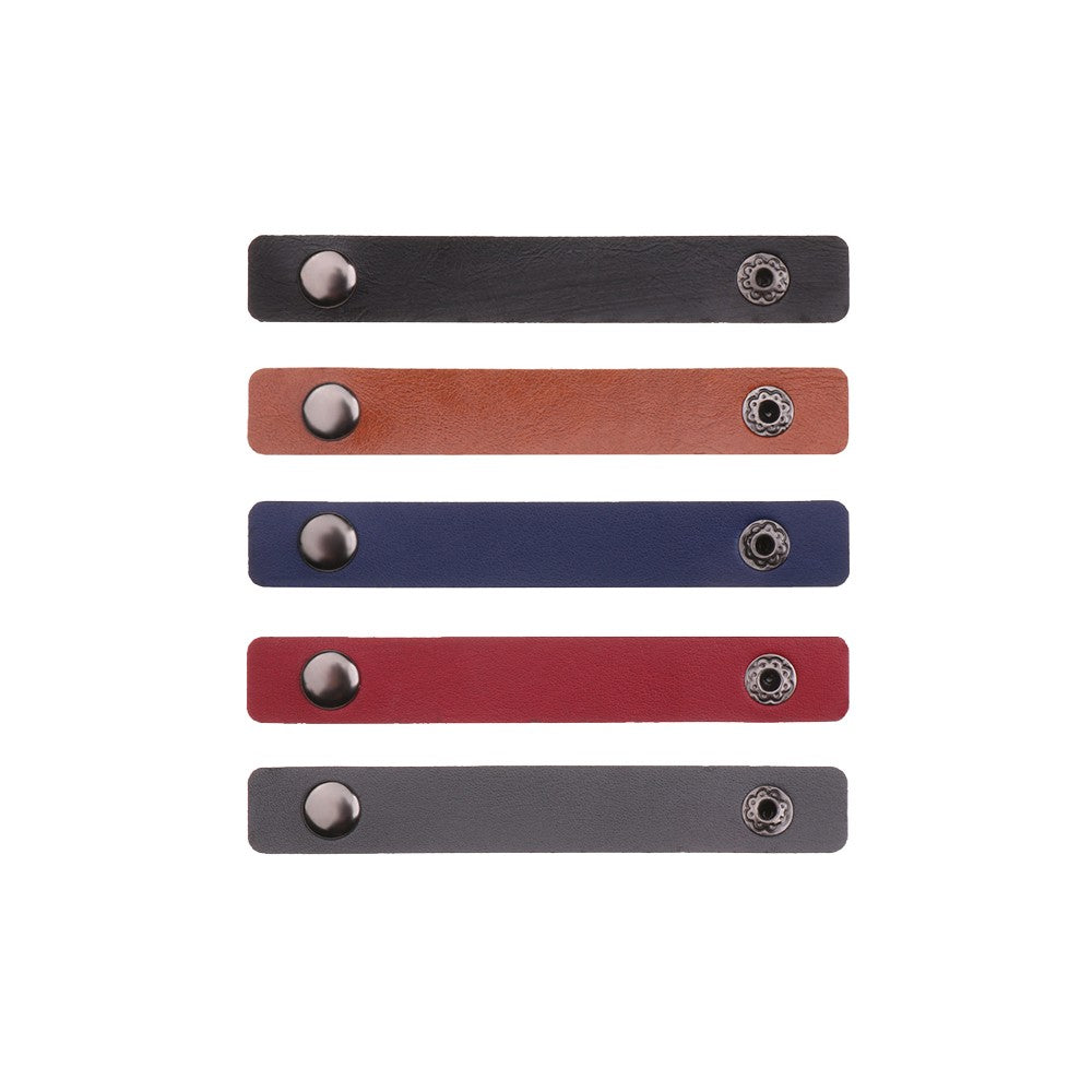 20Pcs PU Micro Fiber Leather Electronic Cable Organizers Earphone Cable Ties