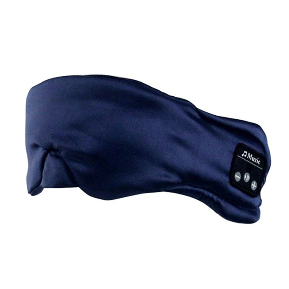 Blue Bluetooth 5.0 Imitation Satin Silk Music Eye Mask
