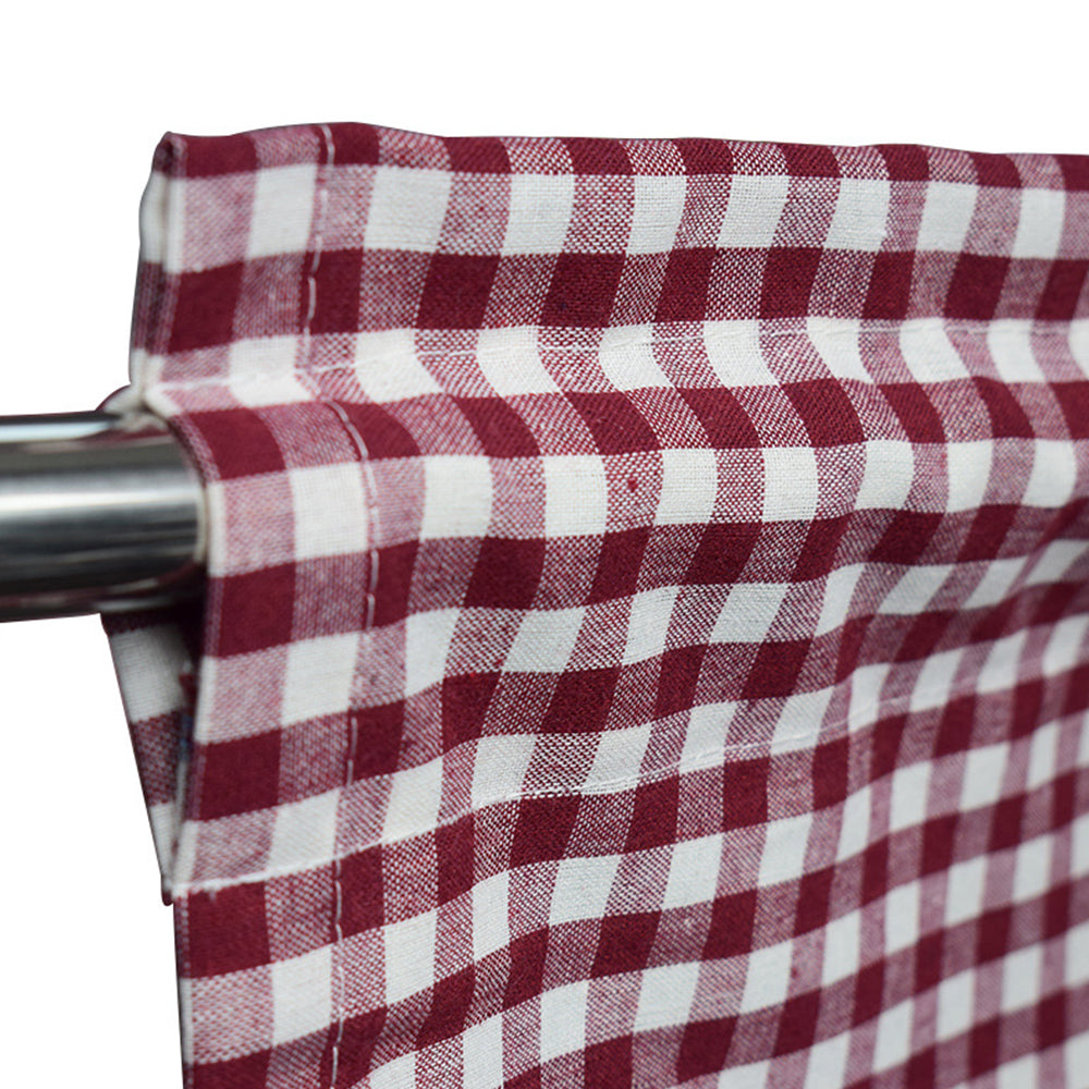 Red 106x45cm Plaid Window Treatment Decor Curtain