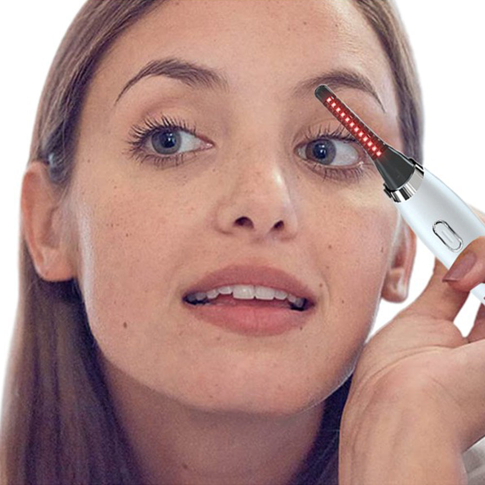 Electric Eyelash Curler Temperature Controlled Makeup Eyelash Curler Tool White