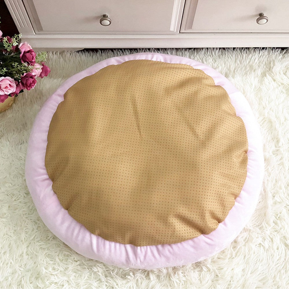 65cm Pet Bed with Pillow Pink