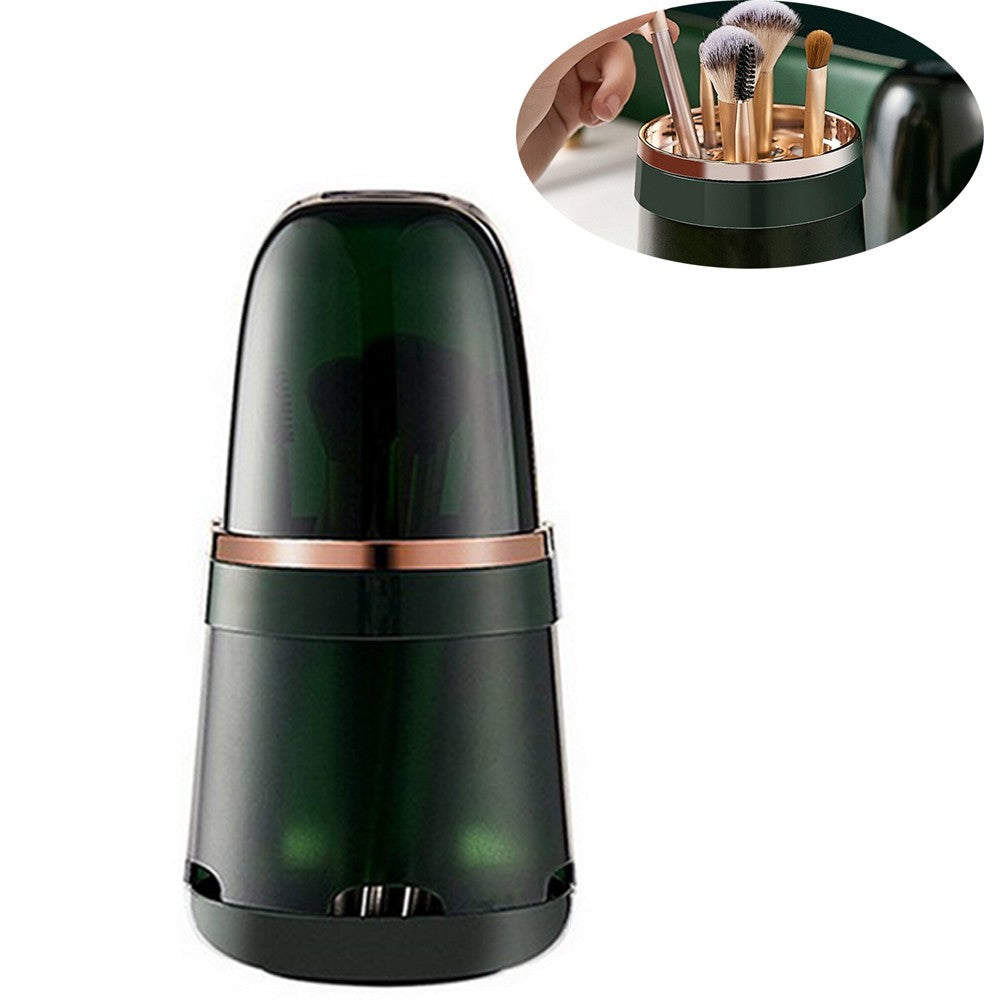 2 In 1 Makeup Brush Storage Bucket Drying Rack Green