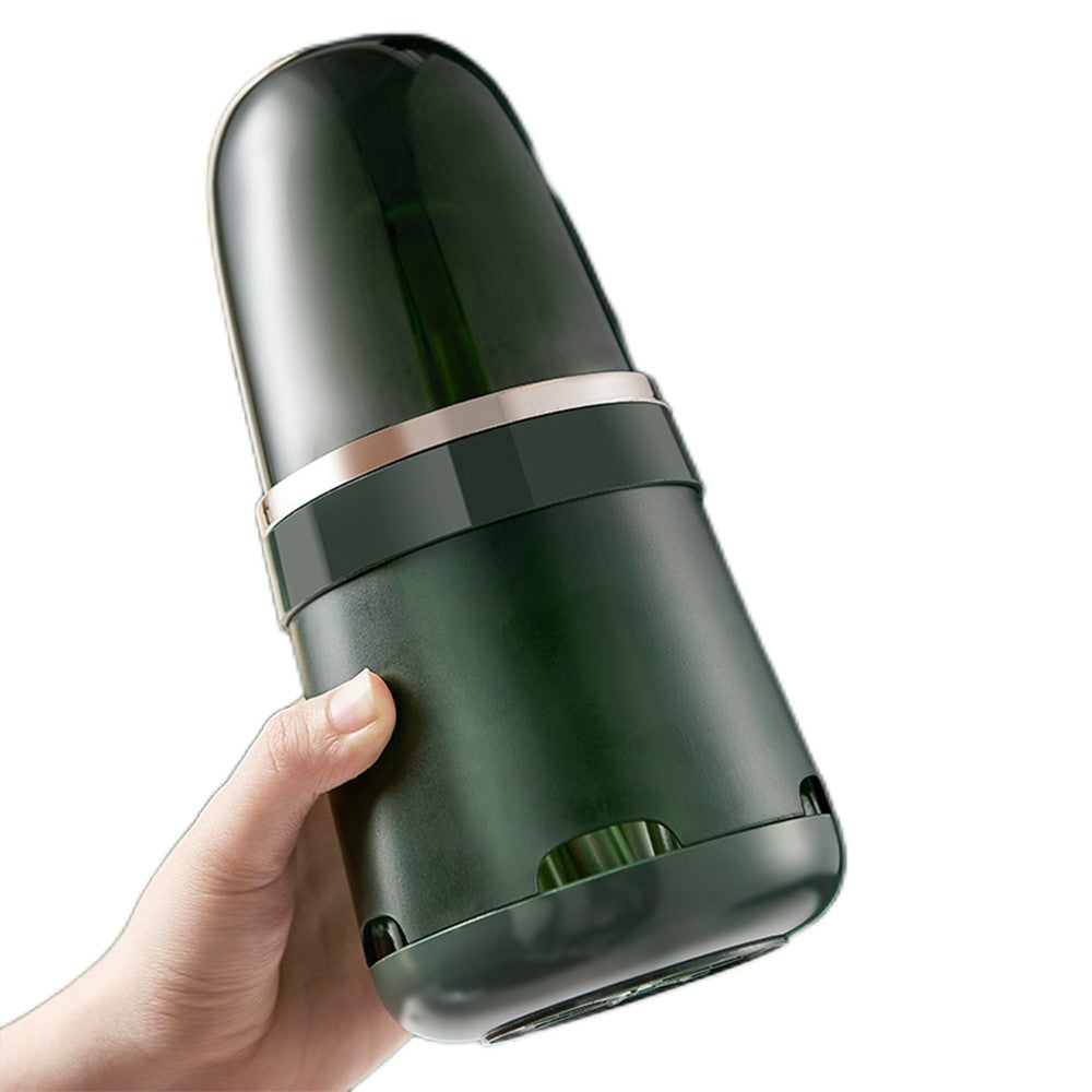 2 In 1 Makeup Brush Storage Bucket Drying Rack Green